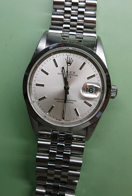 The finished fully restored Rolex watch