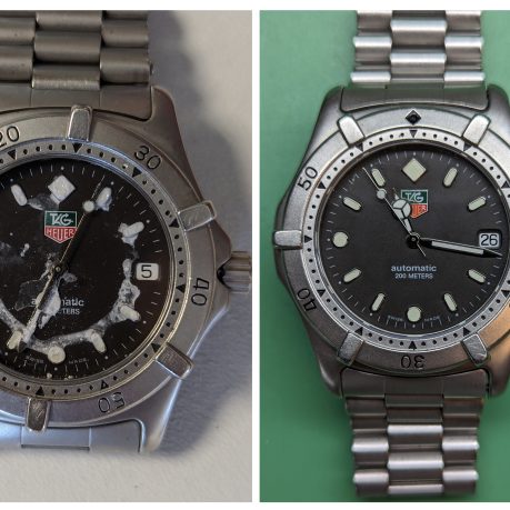 water damaged Tag Heuer repair